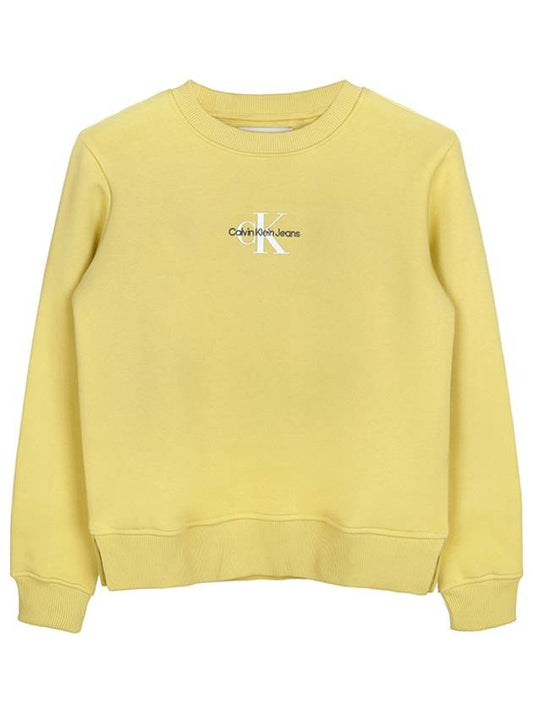 Yellow monologo sweatshirt J20J221339 KCQ - CALVIN KLEIN - BALAAN 1