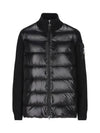 Padded Wool Cardigan Black - MONCLER - BALAAN 3