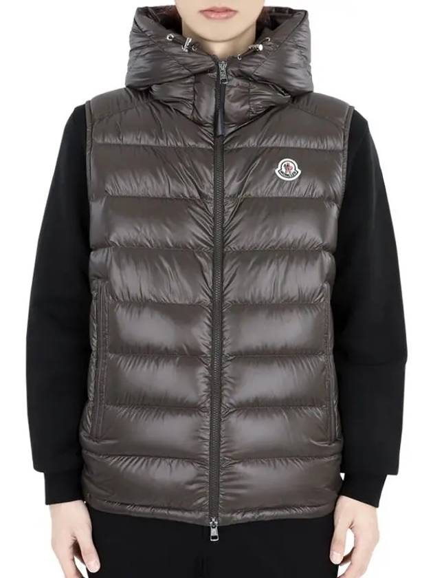 Men s BARANT Down Hooded Padded Vest Brown 1A00062 597EX 243 - MONCLER - BALAAN 1