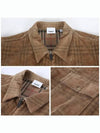 Check Corduroy Long Sleeve Shirt Beige - BURBERRY - BALAAN 6