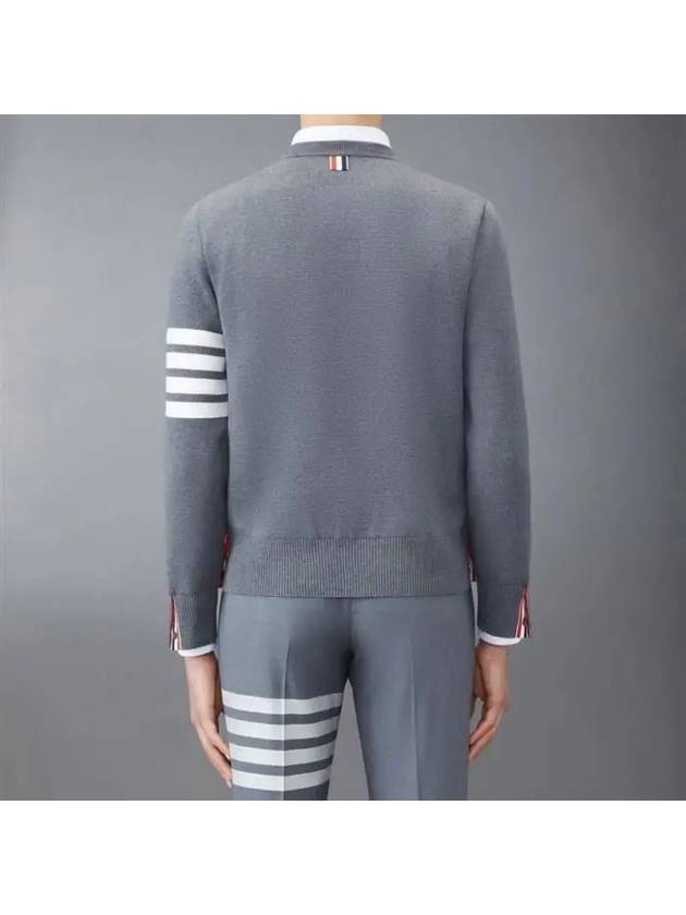 4 Bar Armband Milano Stitch Knit Top Mid Grey - THOM BROWNE - BALAAN 3