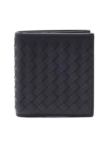 Intrecciato Small Folder Half Wallet Dark Grey - BOTTEGA VENETA - BALAAN 1