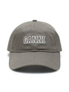 Embroid Logo Ball Cap Green - GANNI - BALAAN 3