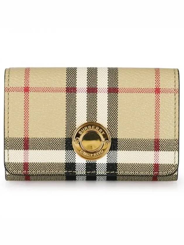 Vintage Check Leather Small Folding Wallet Archive - BURBERRY - BALAAN 2