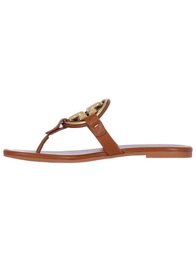 Women's Metal Miller Soft Flip Flops Brown - TORY BURCH - BALAAN 4