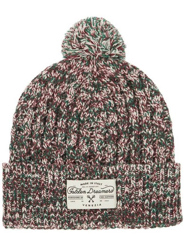 multicolor wool beanie hat with pom pom. - GOLDEN GOOSE - BALAAN 1