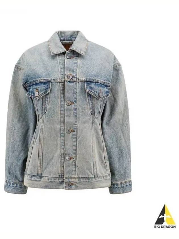 Hourglass Denim Jacket Light Blue - BALENCIAGA - BALAAN 2