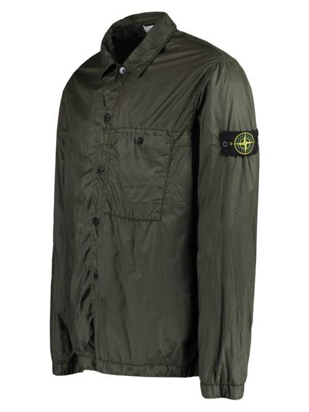 Micro Yarn Primaloft TC Over Long Sleeve Shirt Green - STONE ISLAND - BALAAN 3