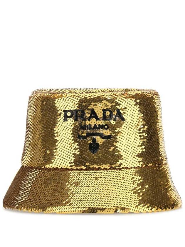 sequin bucket hat gold - PRADA - BALAAN 3