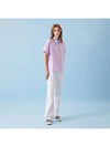 French sleeve cotton short sleeve shirt violet VL230 - VOYONN - BALAAN 4