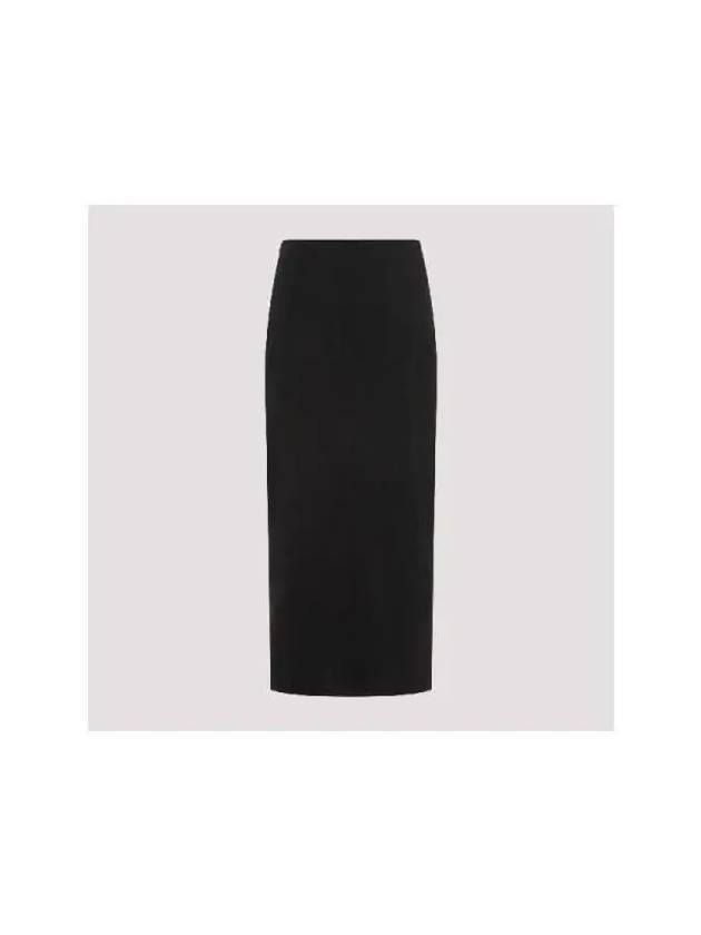 Drapey Midi H-Line Skirt Black - GANNI - BALAAN 3