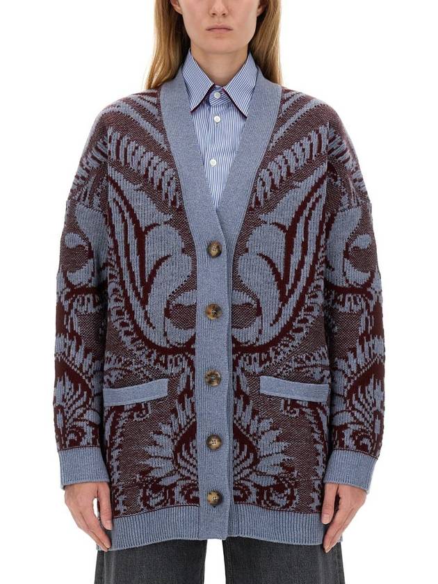 Etro Jacquard Wool Cardigan - ETRO - BALAAN 1