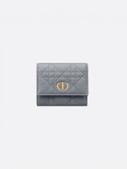 Caro Hibiscus Supple Cannage Calfskin Half Wallet Cloud Blue - DIOR - BALAAN 2