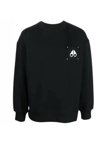 Men's Brooklyn Crew Neck Sweatshirt Black - MOOSE KNUCKLES - BALAAN 1