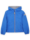 Kids URVILLE Logo Patch Hooded Jacket Blue 1A00088 68352 719 8 10A - MONCLER - BALAAN 1