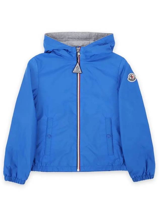 Kids URVILLE Logo Patch Hooded Jacket Blue 1A00088 68352 719 8 10A - MONCLER - BALAAN 2