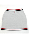 three-stripe waffle mini H-line skirt light gray - THOM BROWNE - BALAAN.