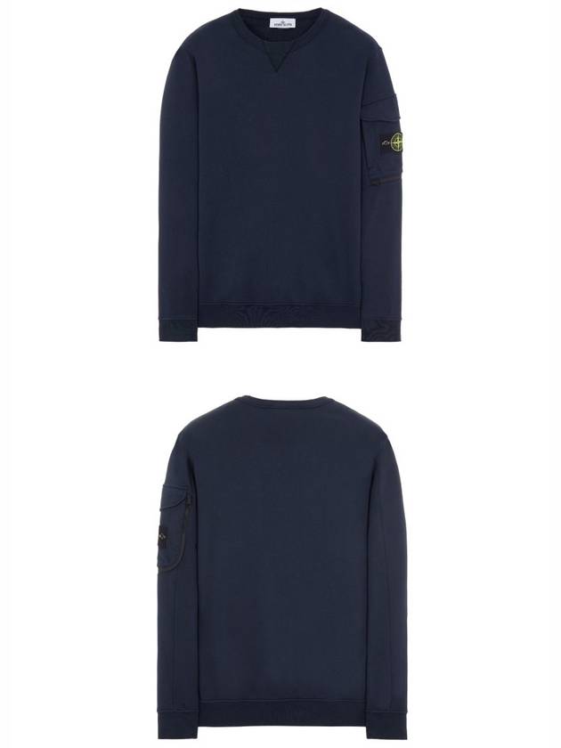 Wappen Patch Zipper Pocket Sweatshirt Avio Blue - STONE ISLAND - BALAAN 5