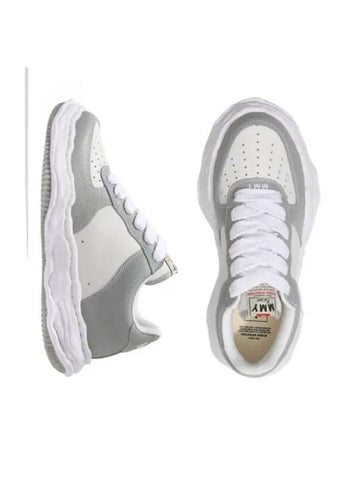 MAISON Sneakers A11FW712 GRAY WHITE WAYNE Leather Low Sneakers - MIHARA YASUHIRO - BALAAN 1