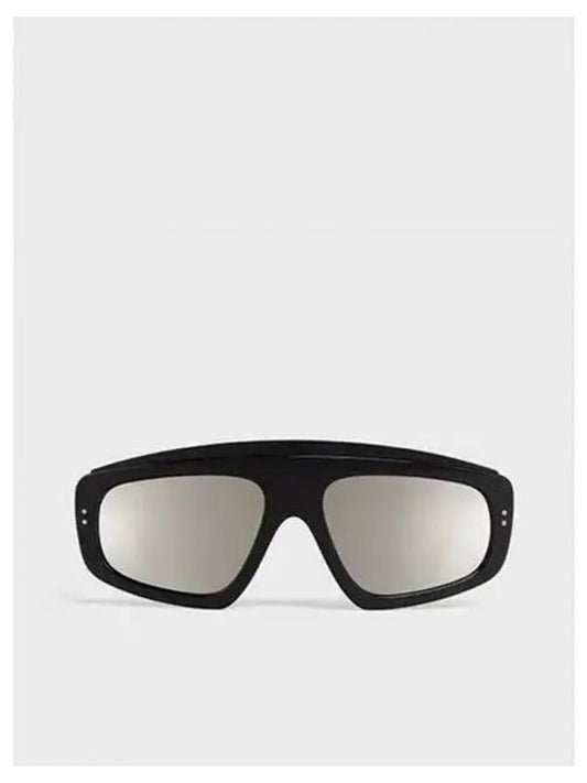 Eyewear Frame Mirror Logo Acetate Sunglasses Black - CELINE - BALAAN 2