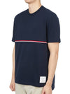 Midweight Jersey Short Sleeve T-Shirt Navy - THOM BROWNE - BALAAN 5