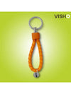 Intrecciato Leather Key Holder Orange - BOTTEGA VENETA - BALAAN 8