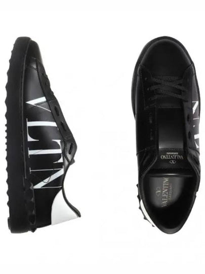 VLTN Logo Low Top Sneakers Black - VALENTINO - BALAAN 2