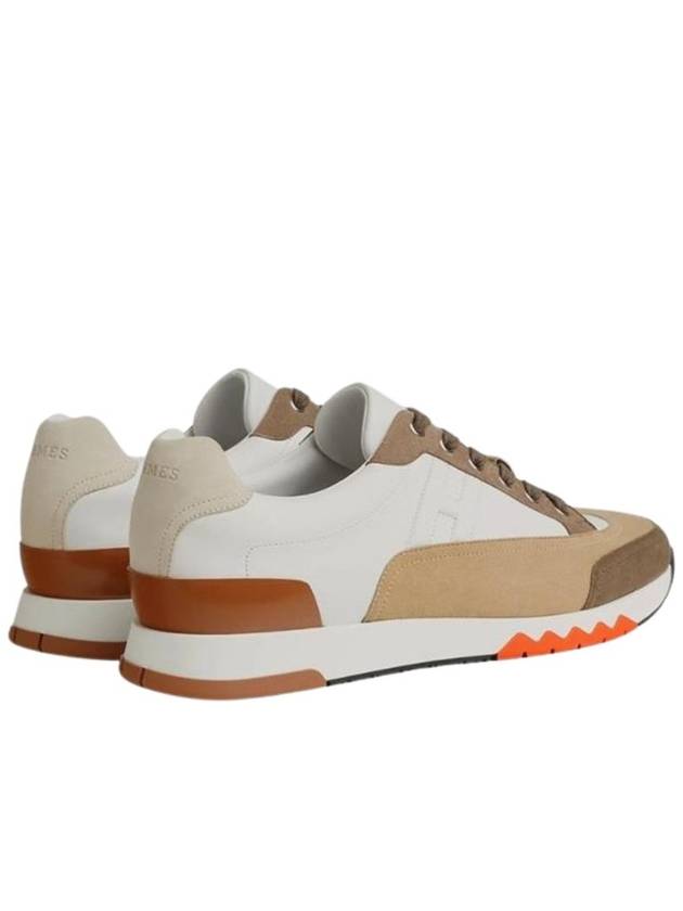 Trail Calfskin Suede Goatskin Low Top Sneakers - HERMES - BALAAN 3