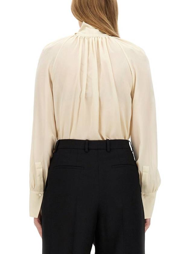 Women s Crepe Silk Blouse Eggshell - GIVENCHY - BALAAN 4