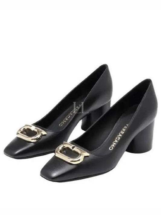 Salvatore Gancini leather pumps heels black - SALVATORE FERRAGAMO - BALAAN 2