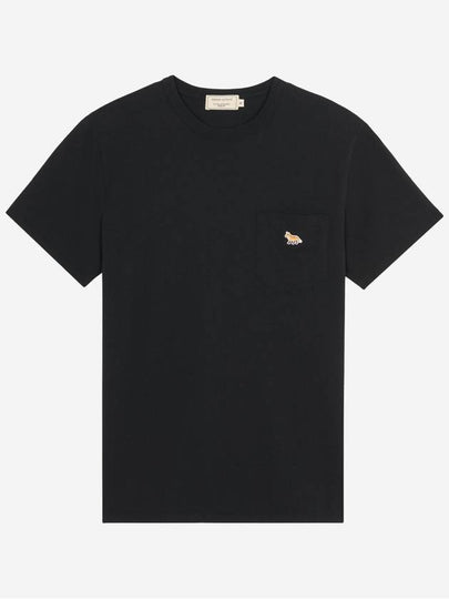 Baby Fox Patch Pocket Short Sleeve T-Shirt Black - MAISON KITSUNE - BALAAN 2