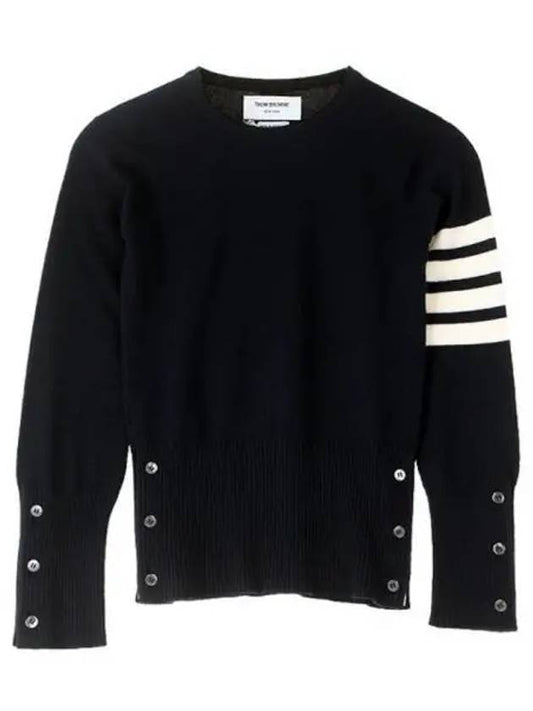 Women's 4 Bar Classic Cashmere Pullover Knit Top Navy - THOM BROWNE - BALAAN 2