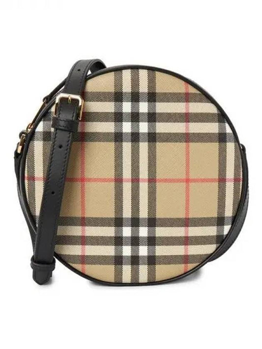 Women's Lewis Vintage Check Leather Mini Cross Bag Archive Beige - BURBERRY - BALAAN 2