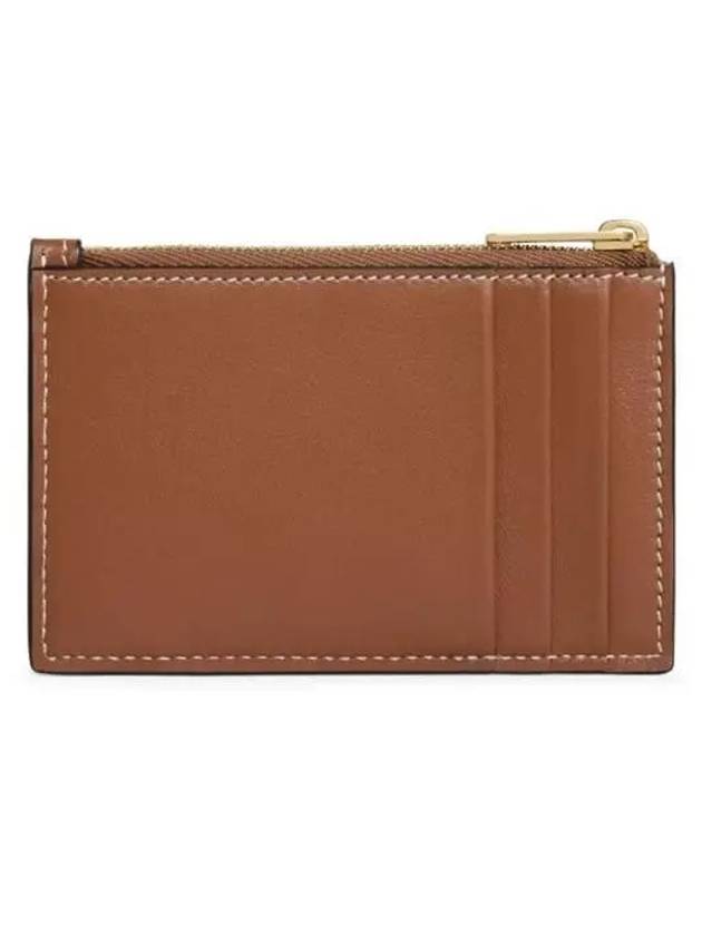 Zipper Smooth Lambskin Card Wallet Tan - CELINE - BALAAN 4