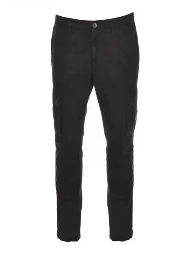 Men's Wappen Patch Cargo Track Pants Black - STONE ISLAND - BALAAN 2