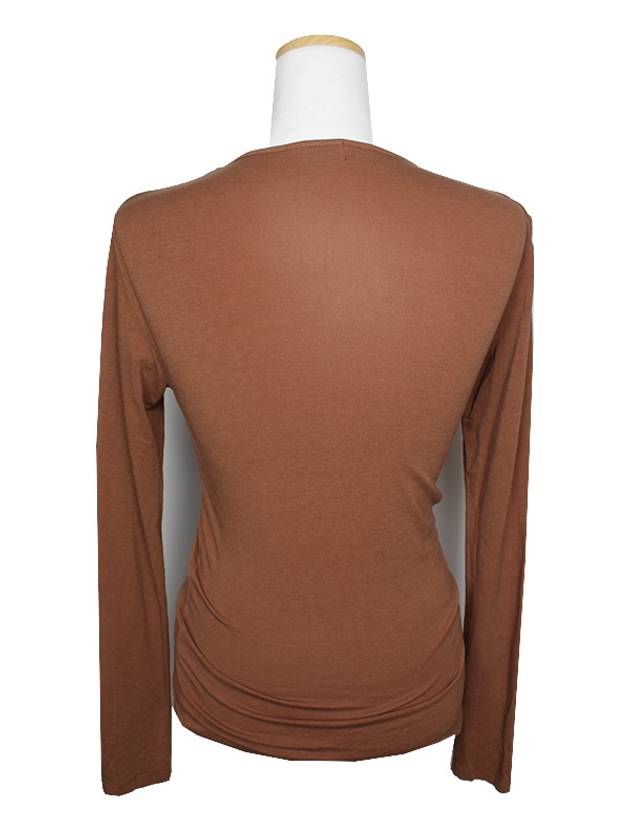 Issey Miyake FETE coffee brown print top 2 - ISSEY MIYAKE - BALAAN 2