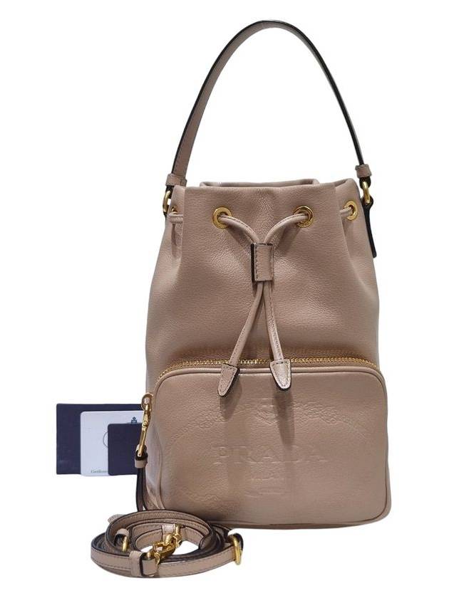 Women s 1BH038 Grace Calf Leather Duet Bucket Cross Bag - PRADA - BALAAN 10