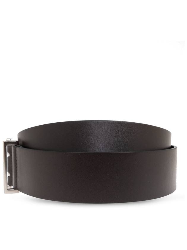 FERRAGAMO Leather Belt, Men's, Brown - SALVATORE FERRAGAMO - BALAAN 3