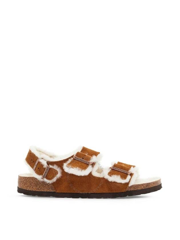 Birkenstock Ladies Mink Milano Suede Shearling Sandals Brand Size 39 US Size 9 - BIRKENSTOCK - BALAAN 1