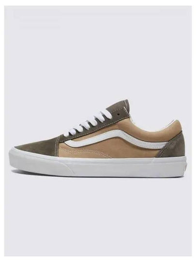 Old Skool Canvas Suede Block Low Top Sneakers Brown - VANS - BALAAN 2