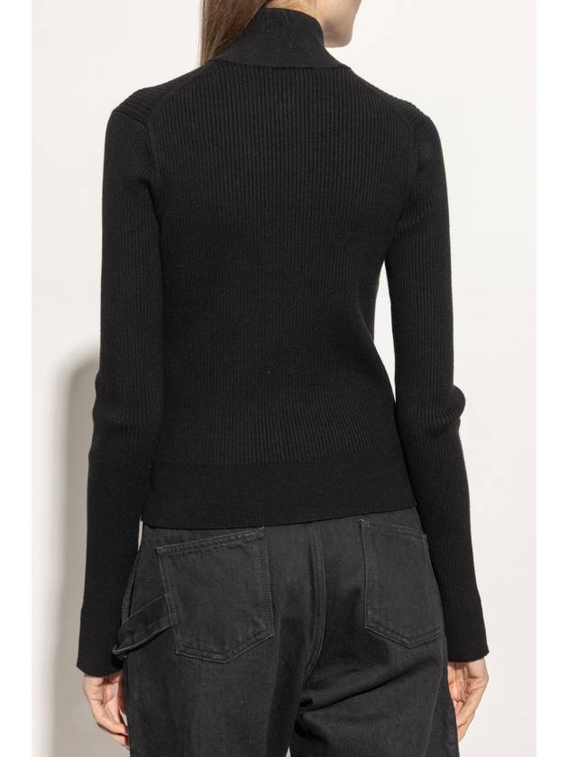 JW Anderson Ribbed Cardigan, Women's, Black - JW ANDERSON - BALAAN 4