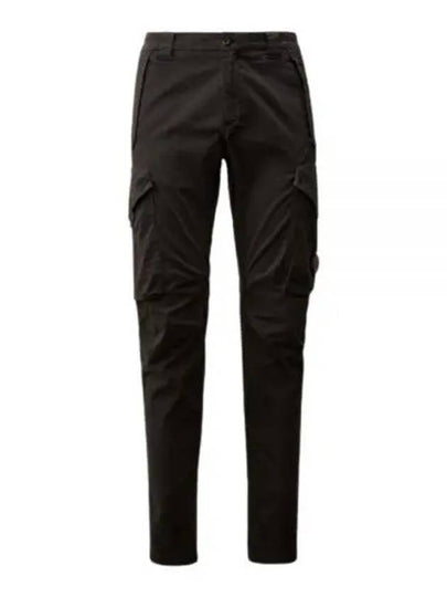 Stretch Sateen Ergonomic Lens Cargo Straight Pants Black - CP COMPANY - BALAAN 2