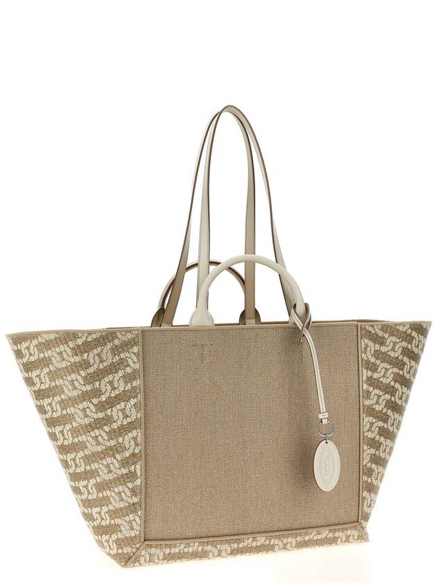 Tote Bag XBWCLTA0400TIR3Q71 Beige - TOD'S - BALAAN 4