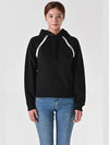 Women's Logo Tape Detail Hooded Top Black - BURBERRY - BALAAN 2