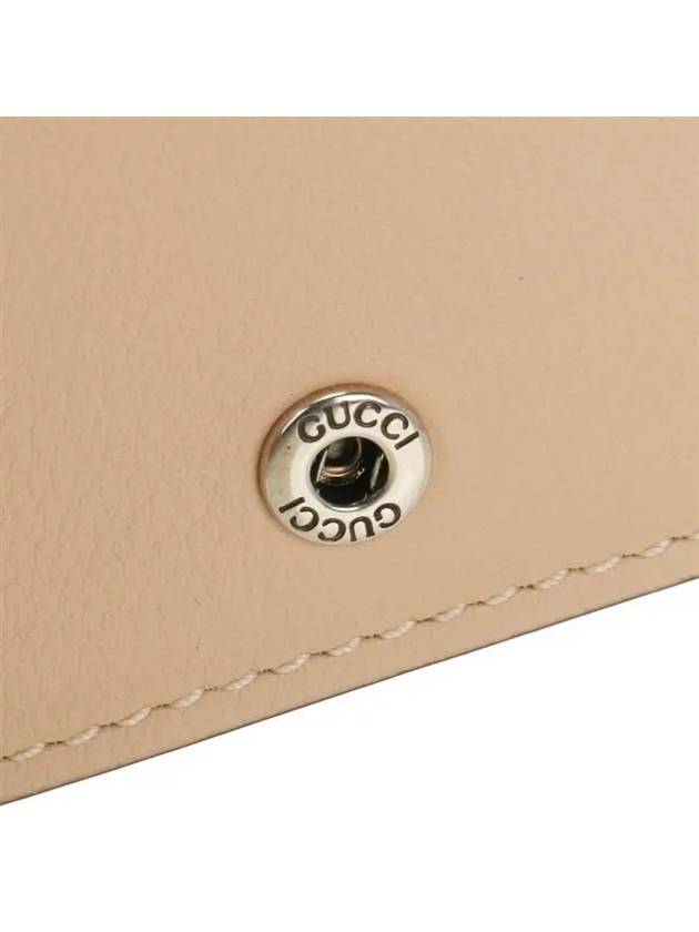 24FW Light Beige Ebony GG Supreme GG Marmont Button Card Case 790055 AADQE 5741 - GUCCI - BALAAN 8
