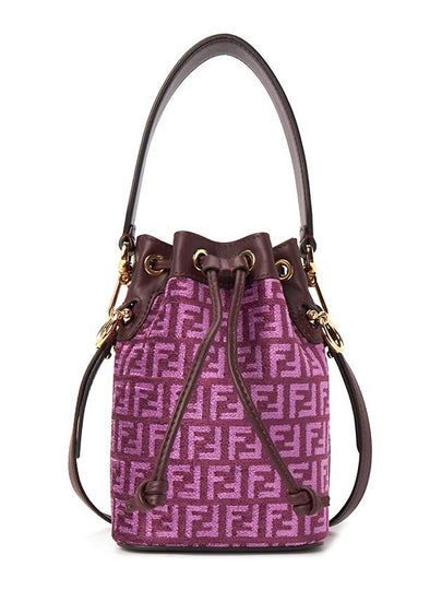 Mon Treso Leather Small Bucket Bag Pink - FENDI - BALAAN 2