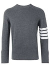 Diagonal Classic Cashmere Knit Top Grey - THOM BROWNE - BALAAN 2