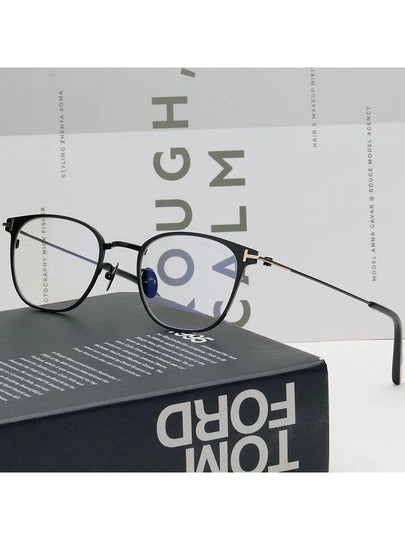 Blue light blocking titanium glasses frame TF5864DB 002 square metal Asian fit - TOM FORD - BALAAN 2