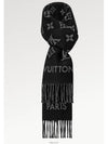 Monogram Wool Scarf Black - LOUIS VUITTON - BALAAN 2