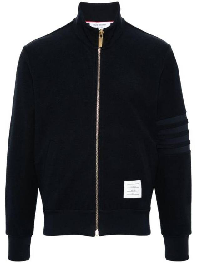 Loopback 4-Bar Zip-Up Jacket Navy - THOM BROWNE - BALAAN 2